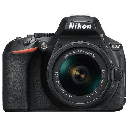 Фотоапарат DSLR Nikon D5600, 24.2 MP, Черен + Обектив AF-P 18-55mm VR